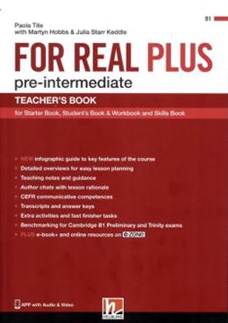 Imagem de FOR REAL PLUS PRE-INTERMEDIATE TB + E-ZONE