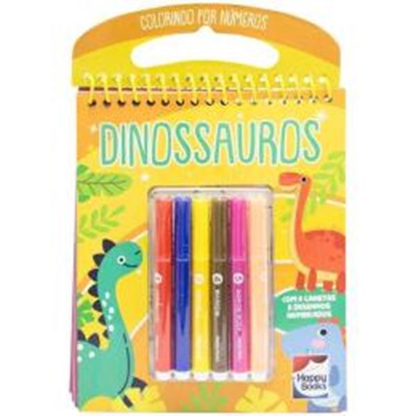 Picture of COLORINDO POR NUMEROS - DINOSSAUROS