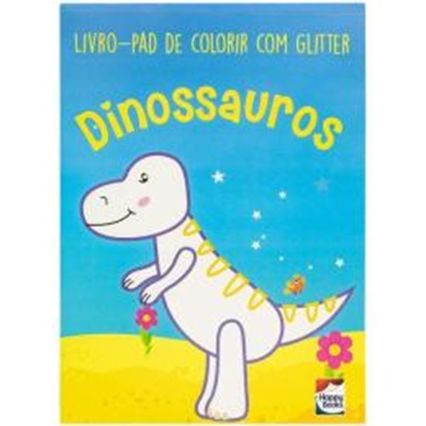 Picture of LIVRO-PAD DE COLORIR COM GLITTER - DINOSSAUROS