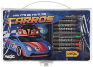 Imagem de MALETA DE PINTURA 42 PECAS CARROS
