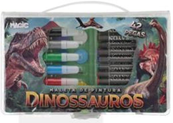 Picture of MALETA DE PINTURA 42 PECAS DINOSSAUROS