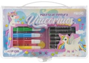 Imagem de MALETA DE PINTURA 42 PECAS UNICORNIO