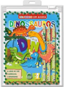 Imagem de DINOSSAUROS COLORINDO COM ALEGRIA