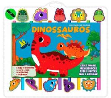 Imagem de DINOSSAUROS BRINCANDO DE COLORIR