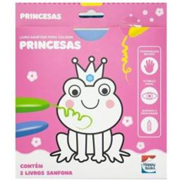 Imagem de LIVRO-SANFONA PARA COLORIR - PRINCESAS