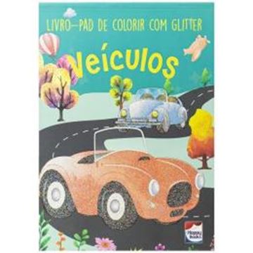 Imagem de LIVRO-PAD DE COLORIR COM GLITTER - VEICULOS